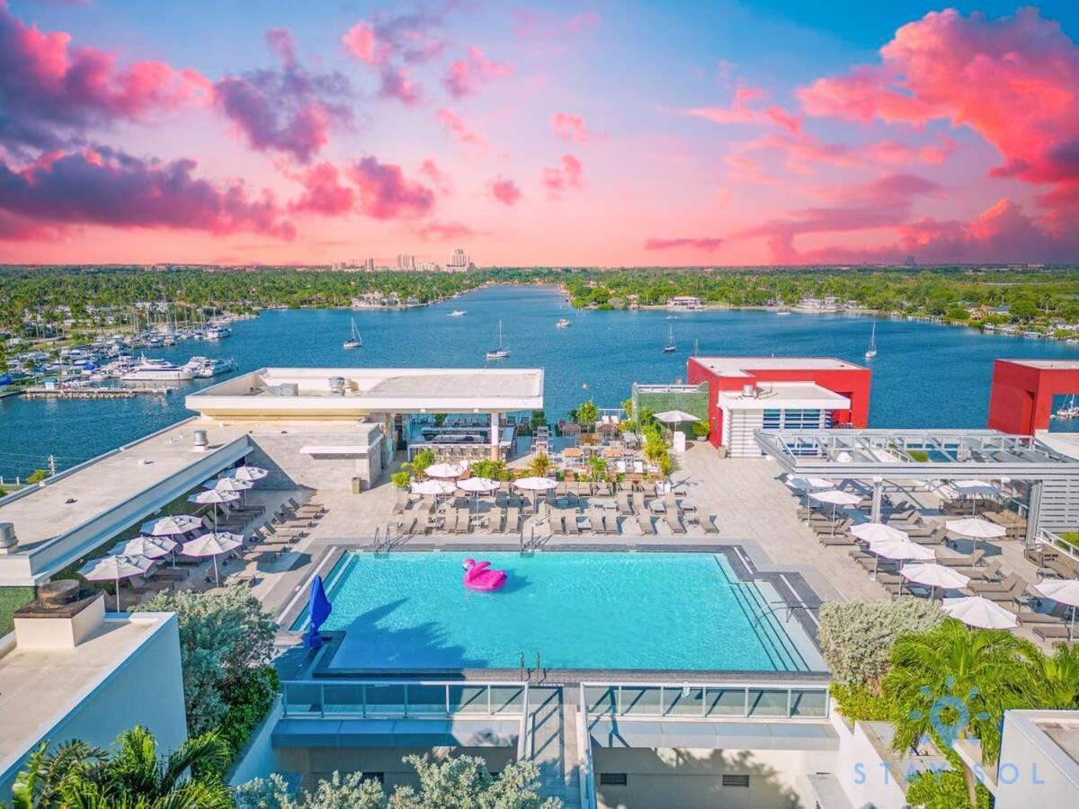 Rooftop Pool & Hot Tub - Gym - Hollywood Beach Kültér fotó