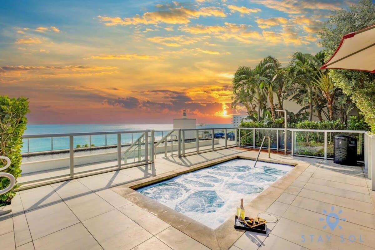 Rooftop Pool & Hot Tub - Gym - Hollywood Beach Kültér fotó